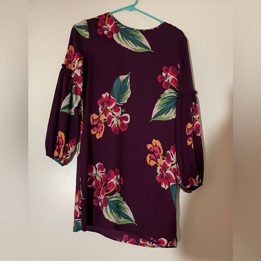 Loft XXSP purple long sleeve dress.